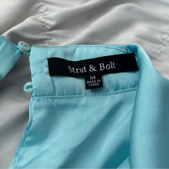 Strut and Bolt Silky Blue Dress - Picture 4 of 4